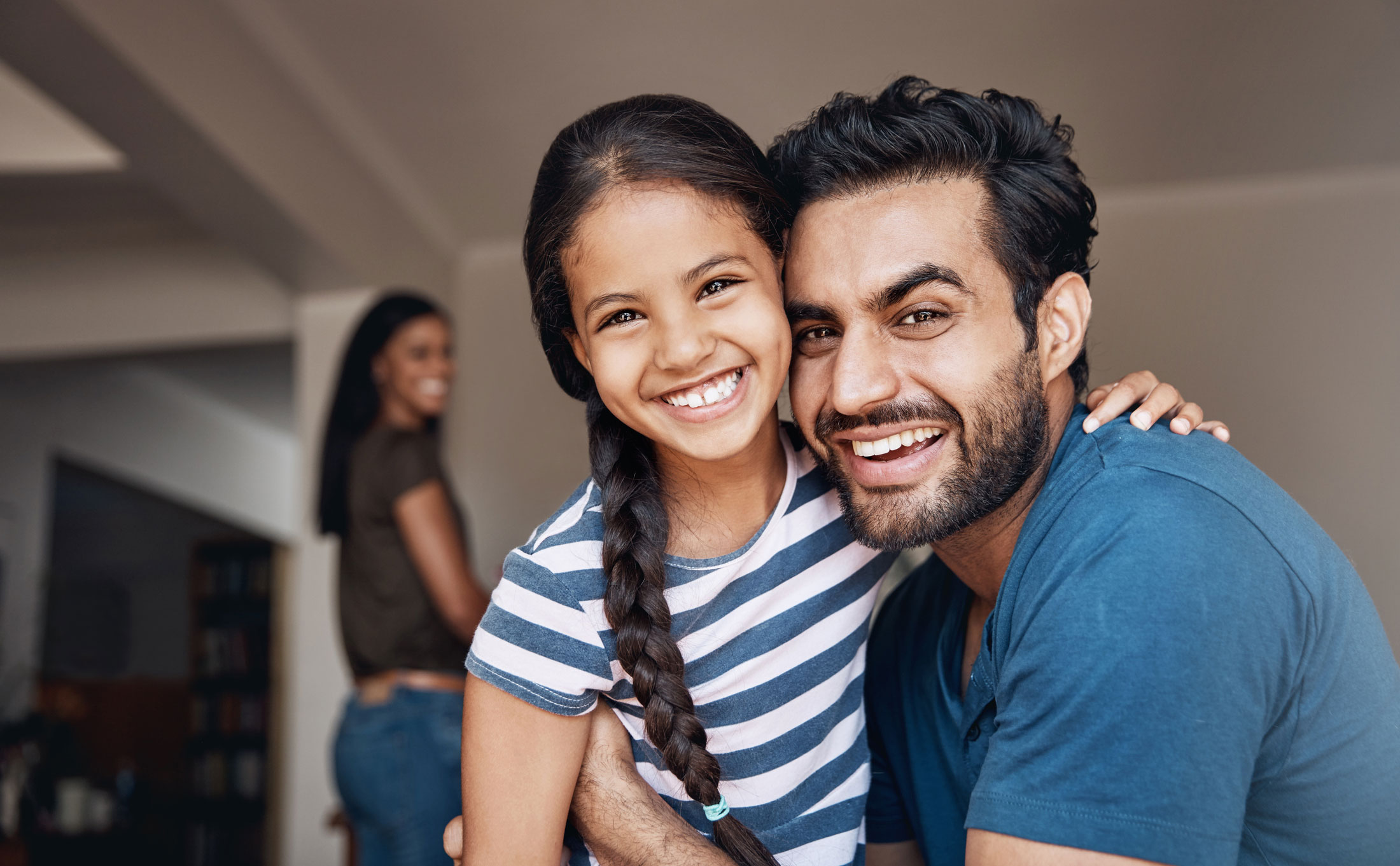Father and young daughter.