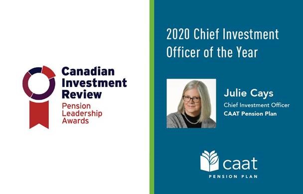 Julie Cays, du Régime de retraite des CAAT nommée Chef des placements de l’année